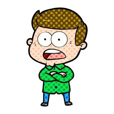 vektör çizim karikatür dostum şok