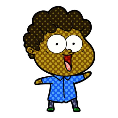 vektör çizim karikatür mutlu adam