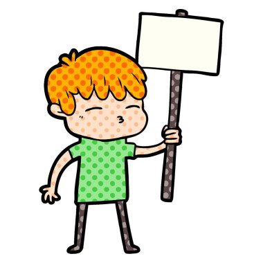 vektör çizim karikatür meraklı çocuk