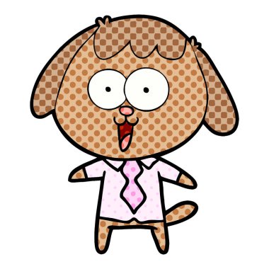 Çizgi film köpeğinin vektör çizimi