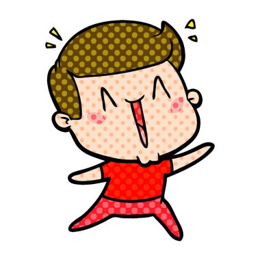 vektör çizim karikatür mutlu adam