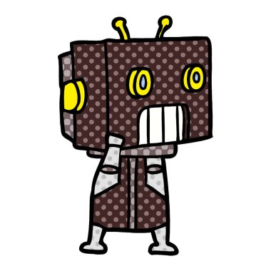 Çizgi film robotunun vektör çizimi