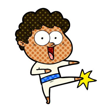 vektör çizim karikatür mutlu adam