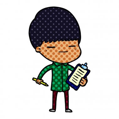 çizgi film klibi kurulu olan kendini beğenmiş çocuk