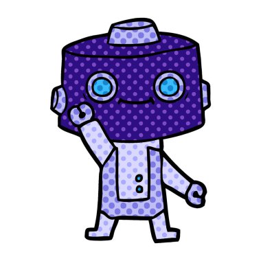 Çizgi film robotunun vektör çizimi