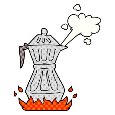 Espresso esrar dumanı tüten çizgi film