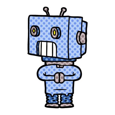 Çizgi film robotunun vektör çizimi