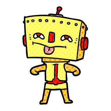 Çizgi film robotunun vektör çizimi