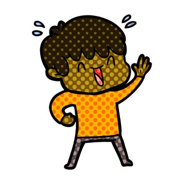 vektör çizim karikatür gülen çocuk