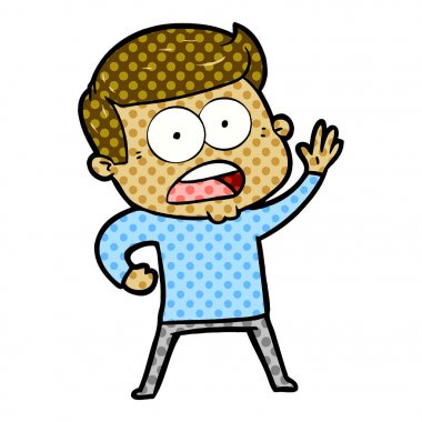 vektör çizim karikatür dostum şok