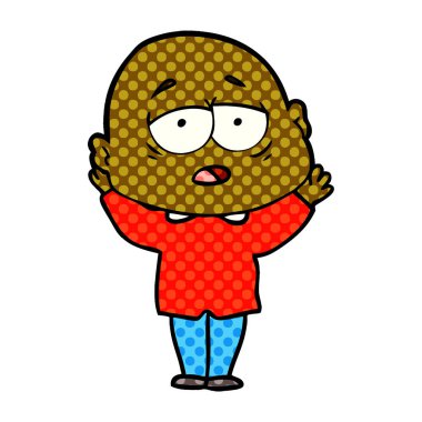 yorgun kel adam çizgi film