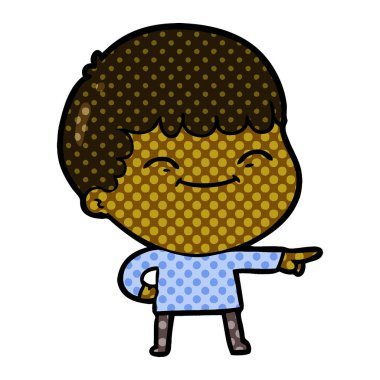 vektör çizim karikatür mutlu çocuk