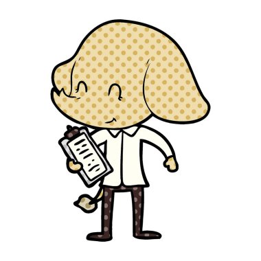 vektör çizim sevimli çizgi fil