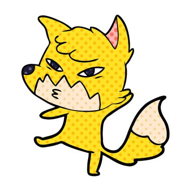 Akıllı karikatür fox vektör çizim