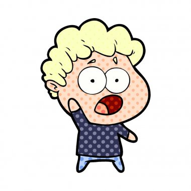 vektör çizim karikatür dostum şok