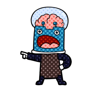 Çizgi film robotunun vektör çizimi