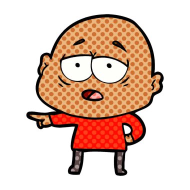 yorgun kel adam çizgi film