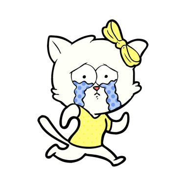 Çizgi film kedisinin vektör çizimi