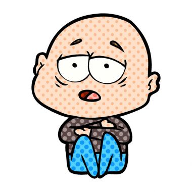 yorgun kel adam çizgi film