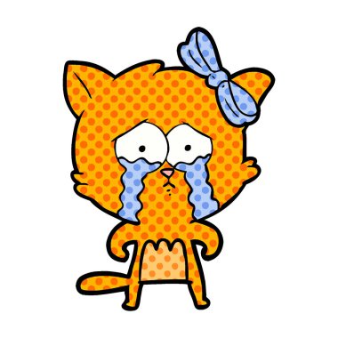 Çizgi film kedisinin vektör çizimi