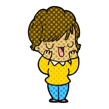 vektör çizim karikatür kadın söz