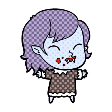 çizgi film vampir kız kanlı yanak