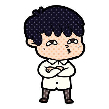 vektör çizim karikatür meraklı adam