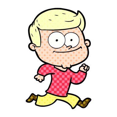 vektör çizim karikatür mutlu adam