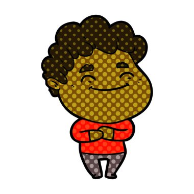 vektör çizim karikatür dostça adam