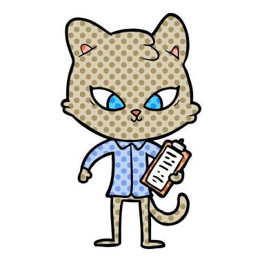 Çizgi film kedisinin vektör çizimi