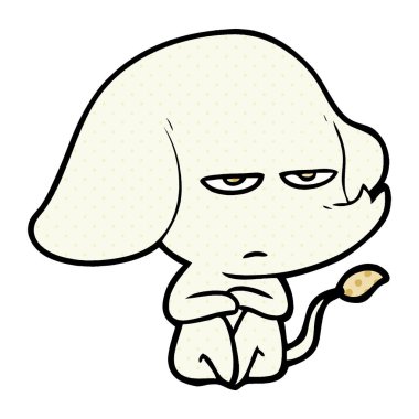 vektör çizim rahatsız çizgi fil