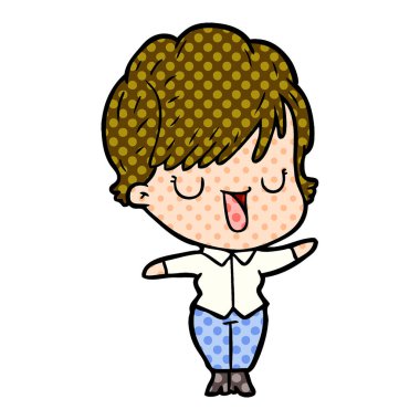 vektör çizim karikatür kadın söz