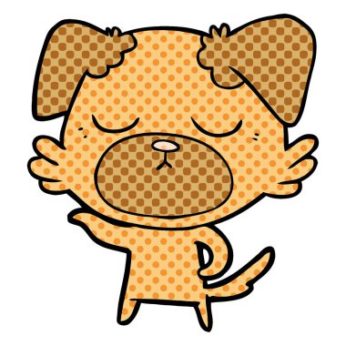 Çizgi film köpeğinin vektör çizimi