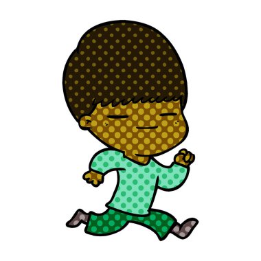 vektör çizim karikatür kendini beğenmiş çocuk