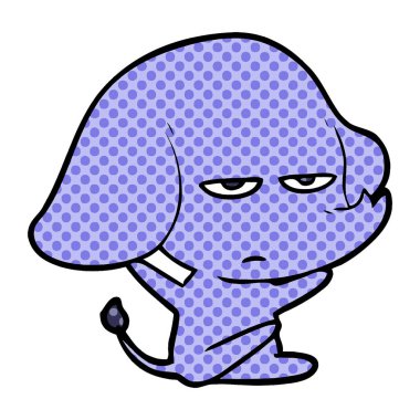 vektör çizim rahatsız çizgi fil