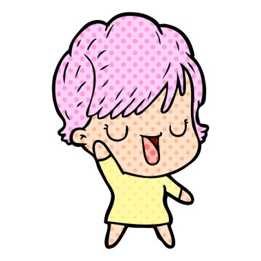 vektör çizim karikatür kadın söz