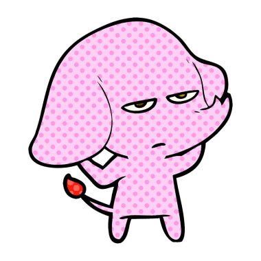 vektör çizim rahatsız çizgi fil