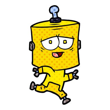 Çizgi film robotunun vektör çizimi