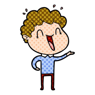 vektör çizim karikatür mutlu adam