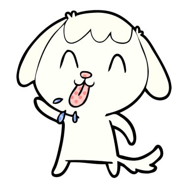 Çizgi film köpeğinin vektör çizimi