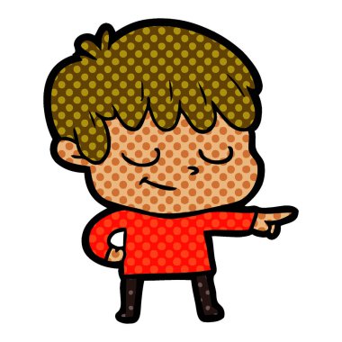 vektör çizim karikatür mutlu çocuk