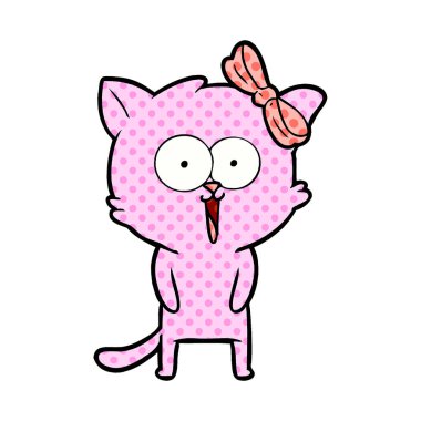 Çizgi film kedisinin vektör çizimi