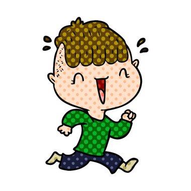 vektör çizim karikatür mutlu çocuk