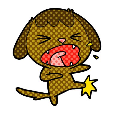 Çizgi film köpeğinin vektör çizimi