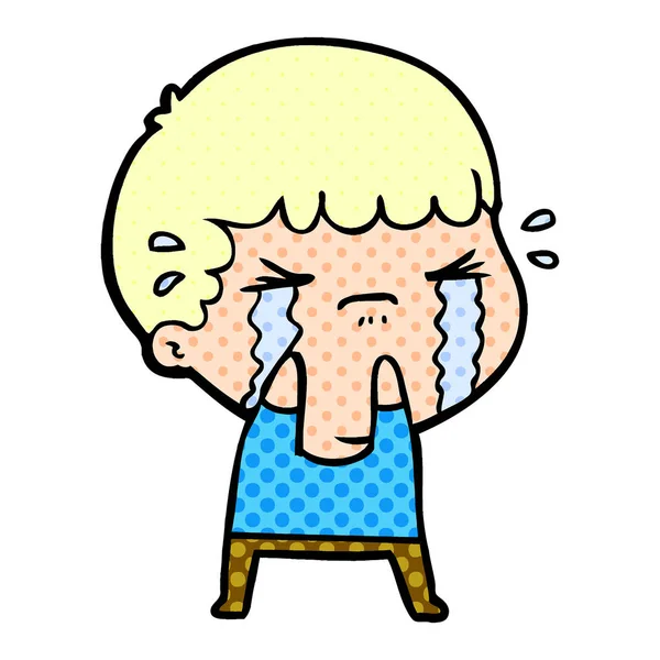 卡通人物哭泣的媒介例证 — 图库矢量图片
