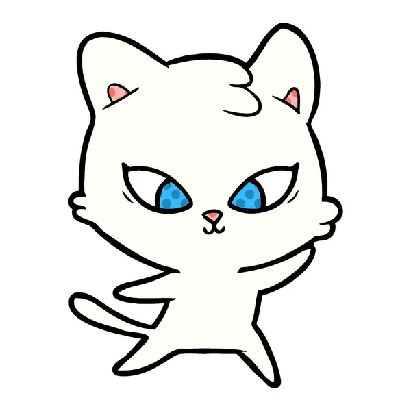 Illustration Vectorielle Chat Dessin Animé Mignon — Image vectorielle