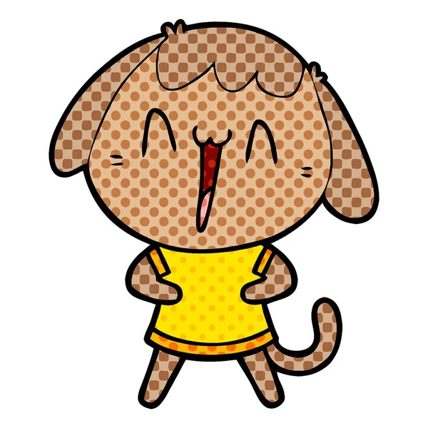 Vector Ilustración Lindo Perro Dibujos Animados — Archivo Imágenes Vectoriales