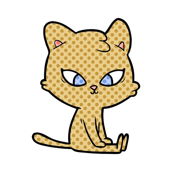 Vector Ilustración Lindo Gato Dibujos Animados — Archivo Imágenes Vectoriales