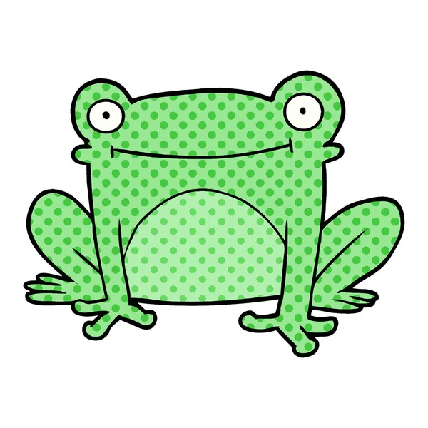 Vector Illustration Cartoon Frog — Stock Vector