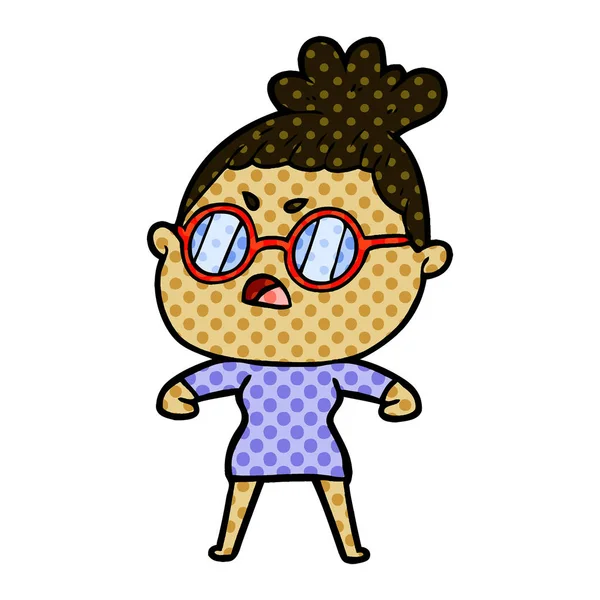 Vectorillustratie Van Cartoon Geërgerd Vrouw — Stockvector